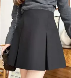 moment＋厚手TPUカットジョーゼットボックスプリーツミニスカパン
