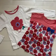 moujonjon 花柄Tシャツ2点セット