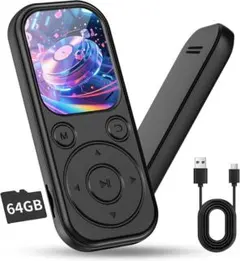 MP3プレーヤー Bluetooth5.4 64GB 小型 超軽量 多機能