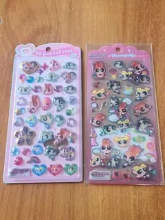 【正規品】パワーパフガールズ　うるちゅる　ドロップジェリーシール　二枚セット