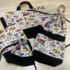 入園入学　5点セット　乗り物柄　車