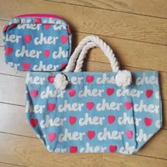 シェル cherトートバッグとボーチセット２点のサムネイル