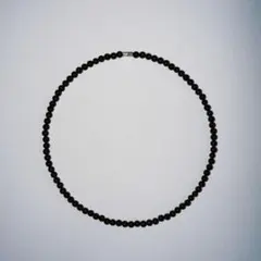 ハンドメイド オニキス(染色) ネックレス ネジ式 シルバー