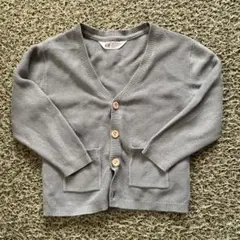 H&M グリーンVネックカーディガン 98/104