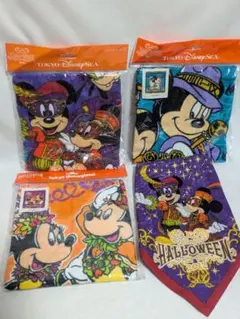 ディズニ　ハロウィン　ウォッシュタオル　バンダナ 2012 2014