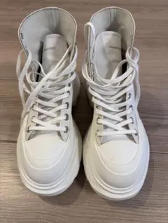 アレキサンダーマックイーン　ホワイト ハイカット スニーカー 39