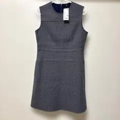 UNIQLOチェック柄ノースリーブミニワンピース M