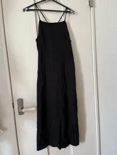 カスタネ　ブラック キャミソール ロングワンピース F