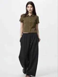 ユニクロ スウェットワイドパンツ S