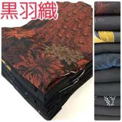 【TAMA屋】全て正絹 全て黒羽織 孔雀 漆箔 まとめ売り10点TM 2681