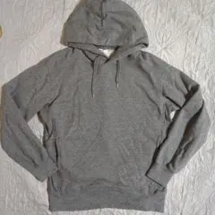 ユニクロu　ヘビーウェイト　パーカー　グレー　サイドリブ　ポケット　男女兼用　L