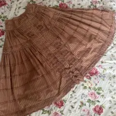 新品タグ付き　ピンクハウス　チェック　ロングスカート　日本製