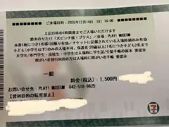 【最終日】PLAY! MUSEUM 入場券 12月14日　大ピンチずかん