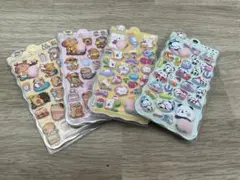 可愛いキャラクターシールセット 4枚セットE