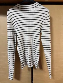 AZUL BY MOUSSY ボーダー リブ 長袖ニット M