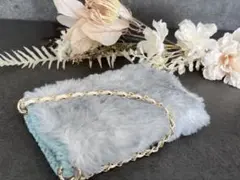 ファー ショルダーバッグ スマホショルダー ハンドメイド 編み物