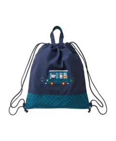familiar ナップサック　青チェック　完売品