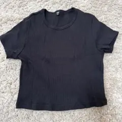 UNIQLO コットンリブ　クルーネッククロップドT