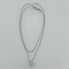 【美品】 シルバー ネックレス フラワー モチーフ
