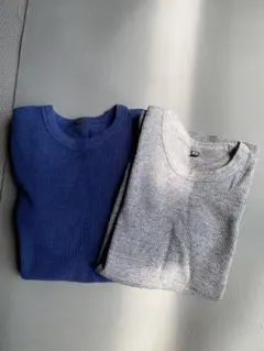 ユニクロ　ワッフルクルーネックT 2枚セット