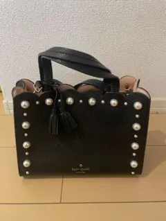 美品】ケイトスペード 2way ショルダーバッグ ラメ ネイビー 