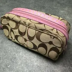 COACH コーチ シグネチャー ポーチ ピンク 小物入れ Y2Kのサムネイル