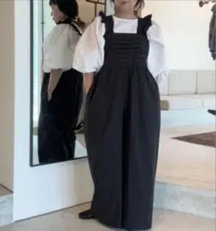 美品✨ENFOLD エンフォルド ミリオーネサロペット SKIRT 黒 38 - メルカリ