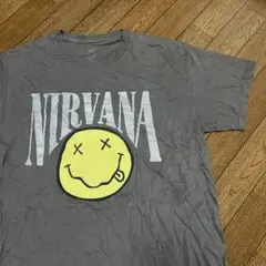 NIRVANA ニルヴァーナ ラメ文字 Tシャツ グレー