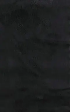 【美品】正絹 帯揚げ 黒 喪服用 シボ感 地紋（菊・流水）弔事 礼装