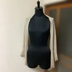 ベージュ オープンフロント カーディガン　 Re Vero fonna