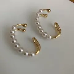2個セット イヤーカフ パール ゴールド