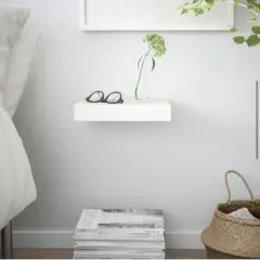 値下げ IKEA ウォールシェルフ ホワイト110×26cm 4枚set - メルカリ