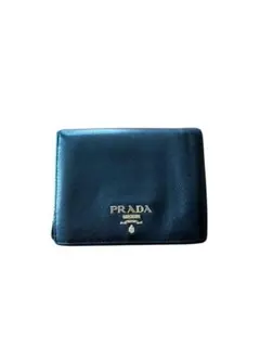 PRADA サフィアーノレザー 二つ折り財布 ブラック