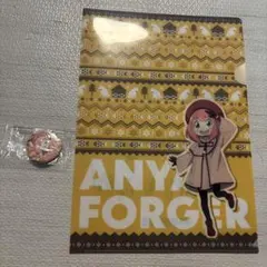 SPY×FAMILY くら寿司 アーニャ クリアファイル、缶バッジセット