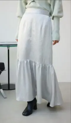 AZUL by moussy シルバー フレアスカート スカート