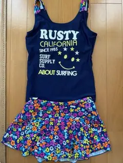 Rusty 花柄スカート付き水着 150cm