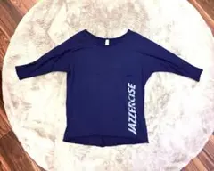 JAZZERCISE ネイビー七分袖シャツSサイズ