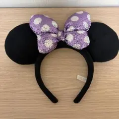 ディズニー　ミニーマウス　カチューシャ 黒と紫