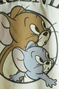 トムとジェリー Tシャツ レディース Lサイズ クリーム色 ニブルス