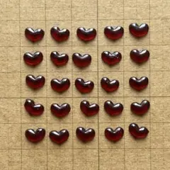 【まとめ割あり♡】ネイルパーツ　25個　ハート　クリアレッド　赤