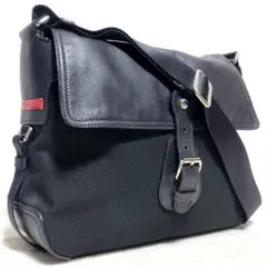 極美品 プラダ　ショルダーバッグ　レザー×キャンバス ベルト アーカイブ Y2K