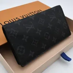 【美品】ルイヴィトン エクリプス ポルトフォイユ ブラザ 長財布 ブラック