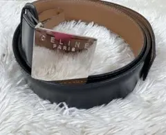 CELINE セリーヌ ロゴバックル ベルト ホワイト キャンバス ユニセックス CELINE セリーヌ ロゴバックル ベルト ホワイト キャンバス ユニ