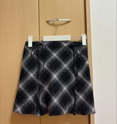 NICE CLAUP 2WAY リボンミニスカート ネイビー