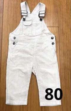 petit main コーデュロイ サロペット オーバーオール ベージュ　80㎝