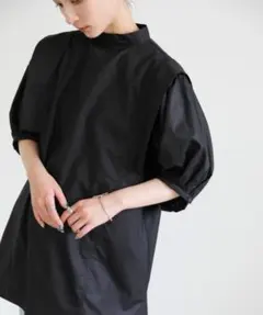 セレクトモカ ボリューム袖ブラウス 黒 ハイネック 体型カバー 美品