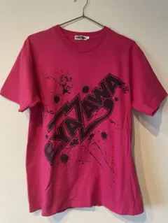 矢沢永吉 E.YAZAWA ピンク Tシャツ スプラッシュプリント