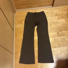 GU デニム フレアパンツ ブラウン