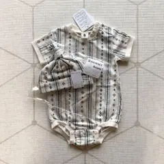 &mignon ビーニー付きロンパース ロンパース 2点セット ベビー服