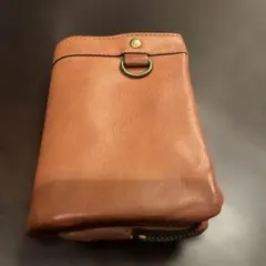 ブラウンレザー 長財布 カードポケット付き
